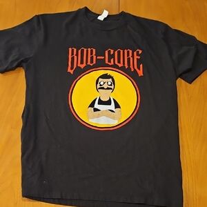 Black Graphic T-Shirt with Bob-Core Design